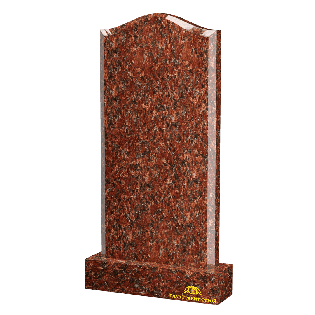Вертикальный памятник из капустинского гранита Наполеон с фаской