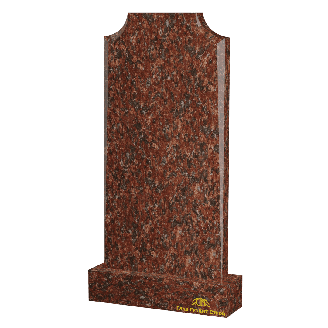 Вертикальный памятник из капустинского гранита "Плечи" с фаской