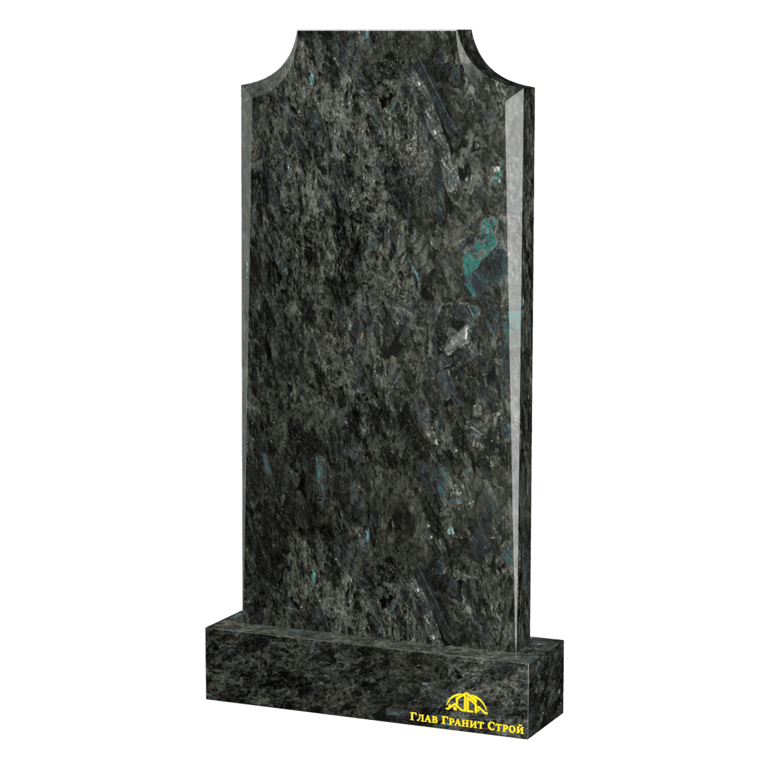 Вертикальный памятник из лабрадорита "Плечи" с фаской