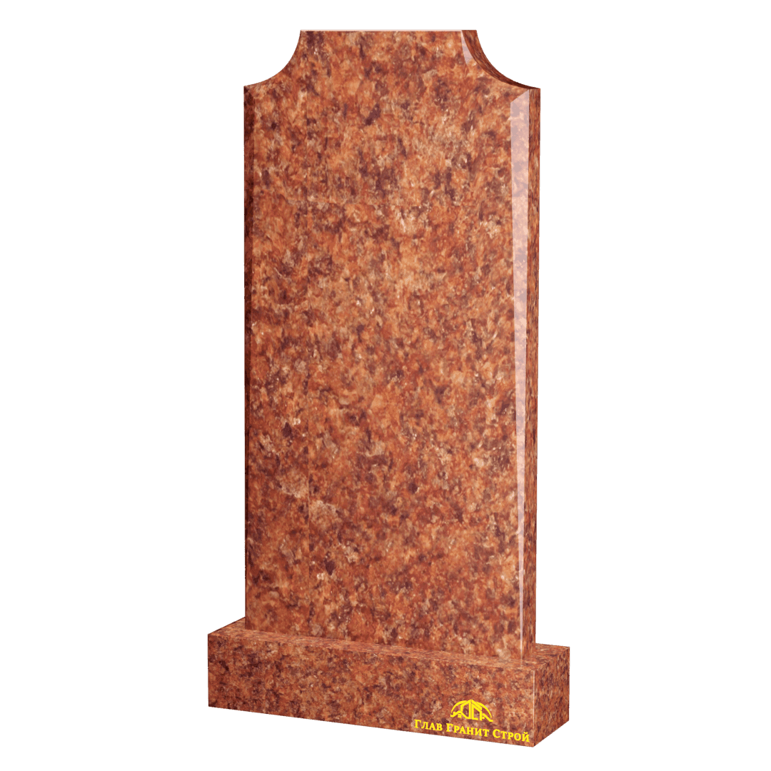 Вертикальный памятник из лезниковского гранита "Плечи" с фаской