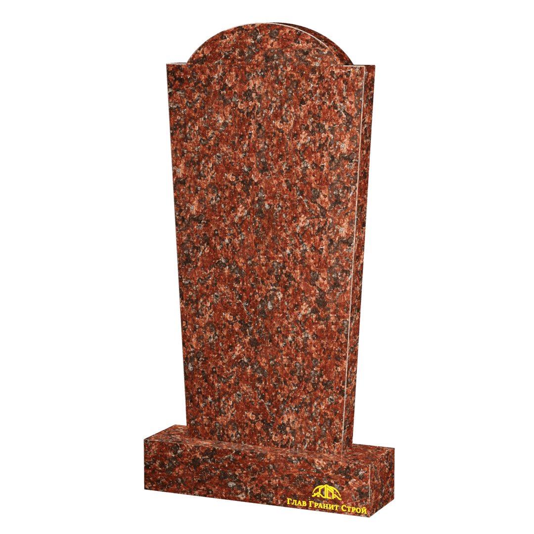 В05-04 Памятник из капустинского гранита Плечи с косыми гранями 