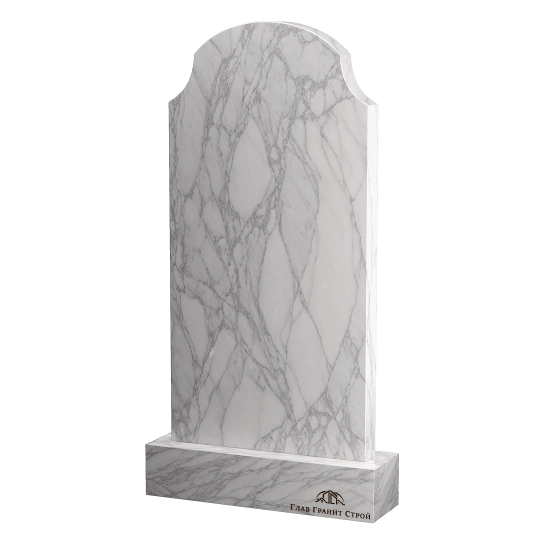 Вертикальный памятник "Вогнутые плечи" из мрамора