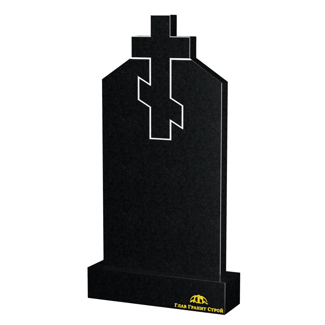 В06-04 Памятник из букинского гранита с крестом в центре