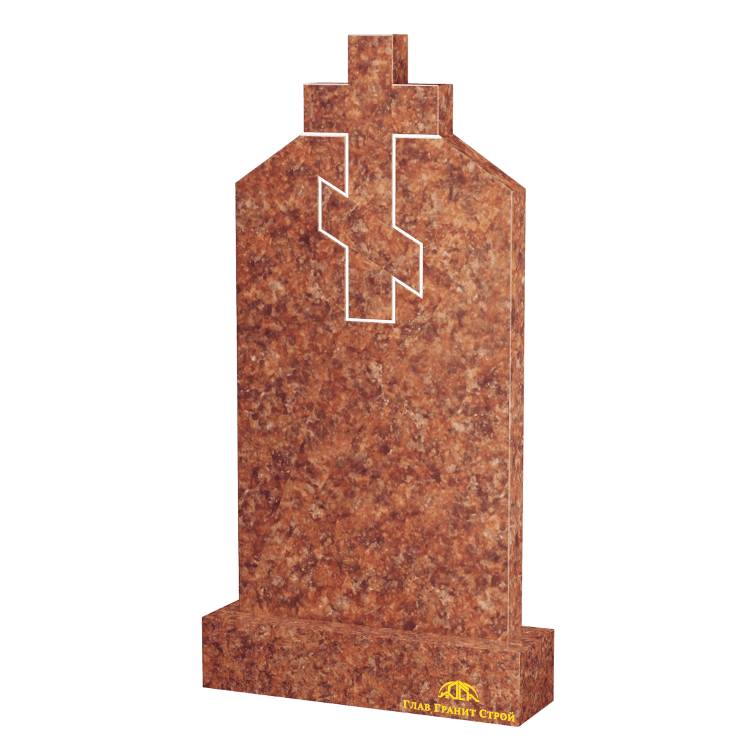 В06-04 Памятник из лезниковского гранита с крестом в центре