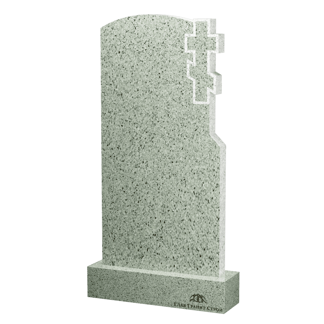 В06-07 Памятник из мансуровского гранита Дуга и крест справа
