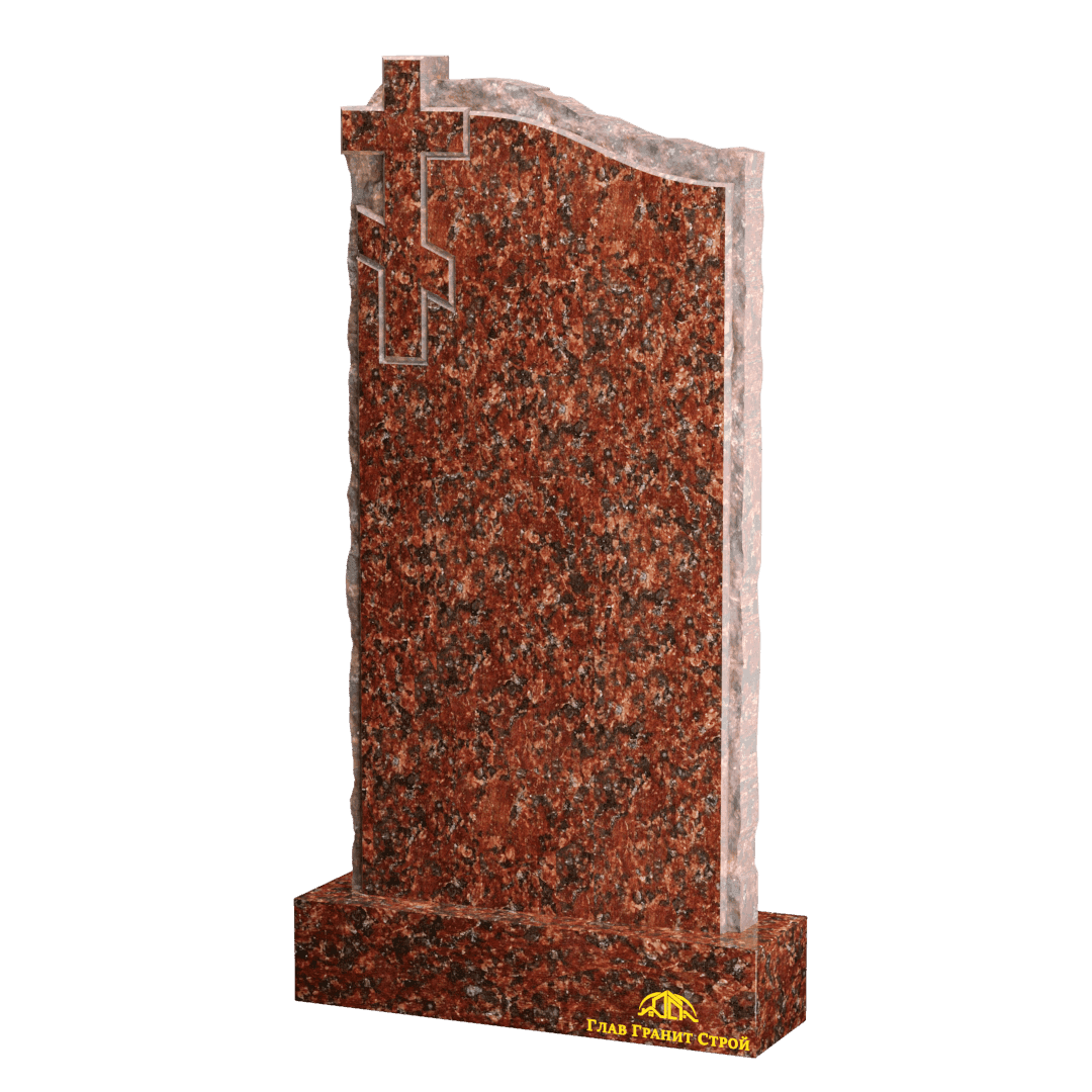 В06-11 Стела крест-скала из капустинского гранита