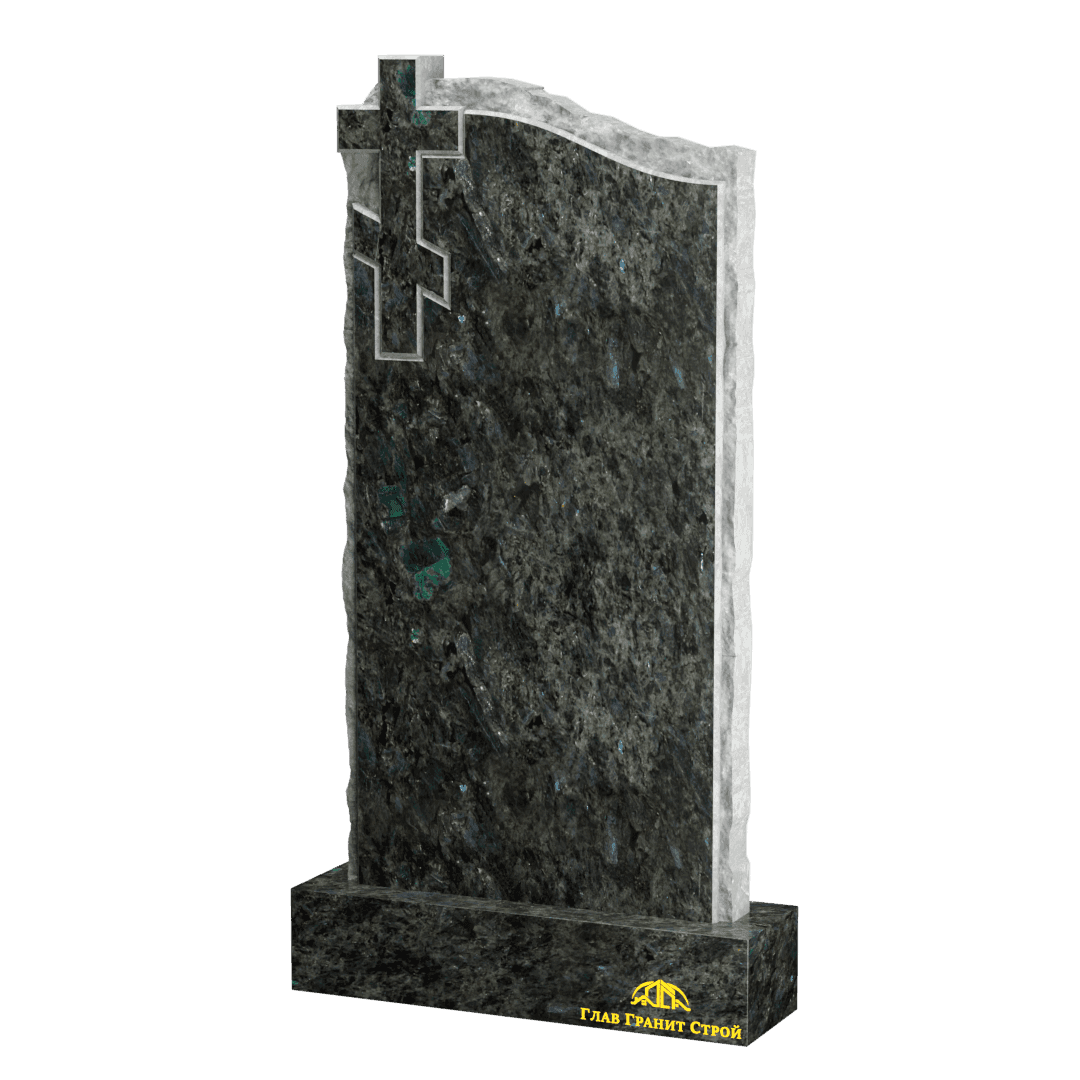 В06-11 Стела крест-скала из лабрадорита