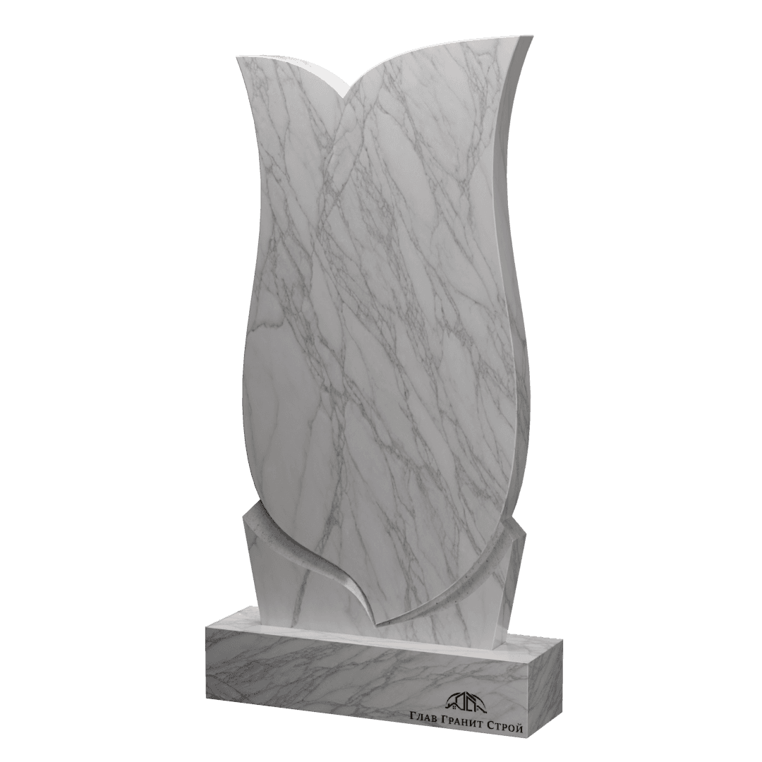 В07-02 Бутон два лепестка мрамор