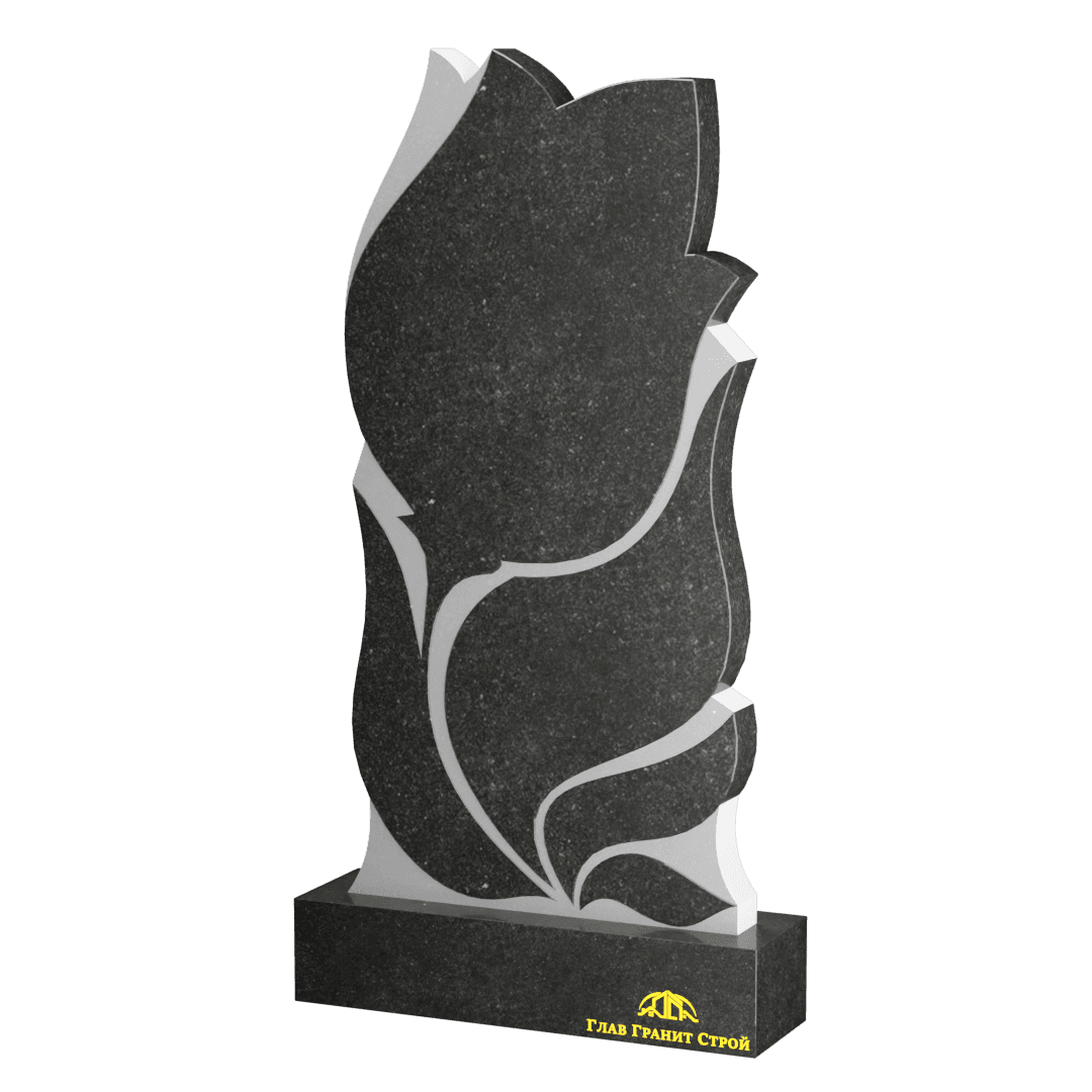 В07-03 Вертикальный памятник Цветок диабаз