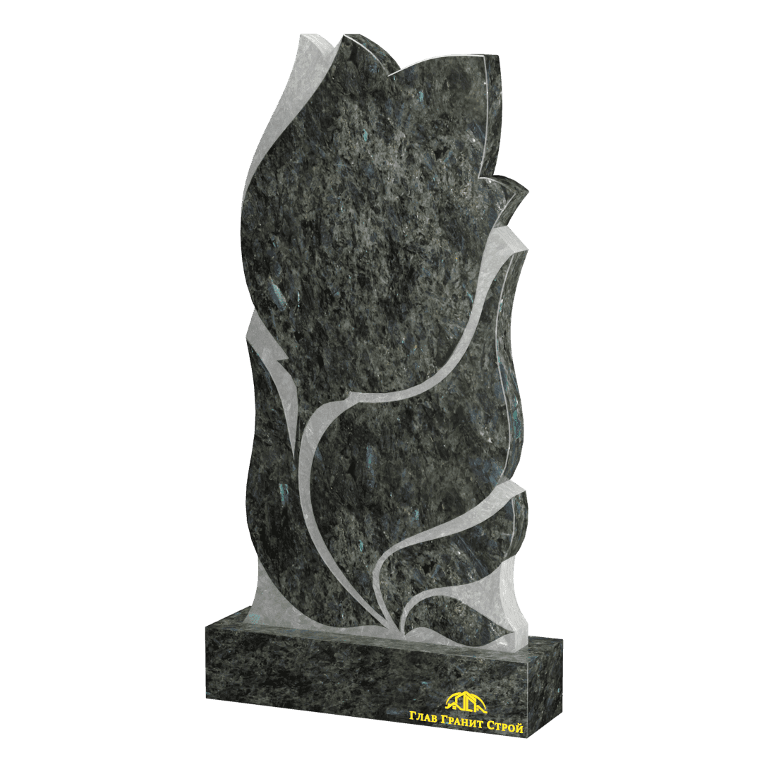 В07-03 Вертикальный памятник Цветок лабрадорит