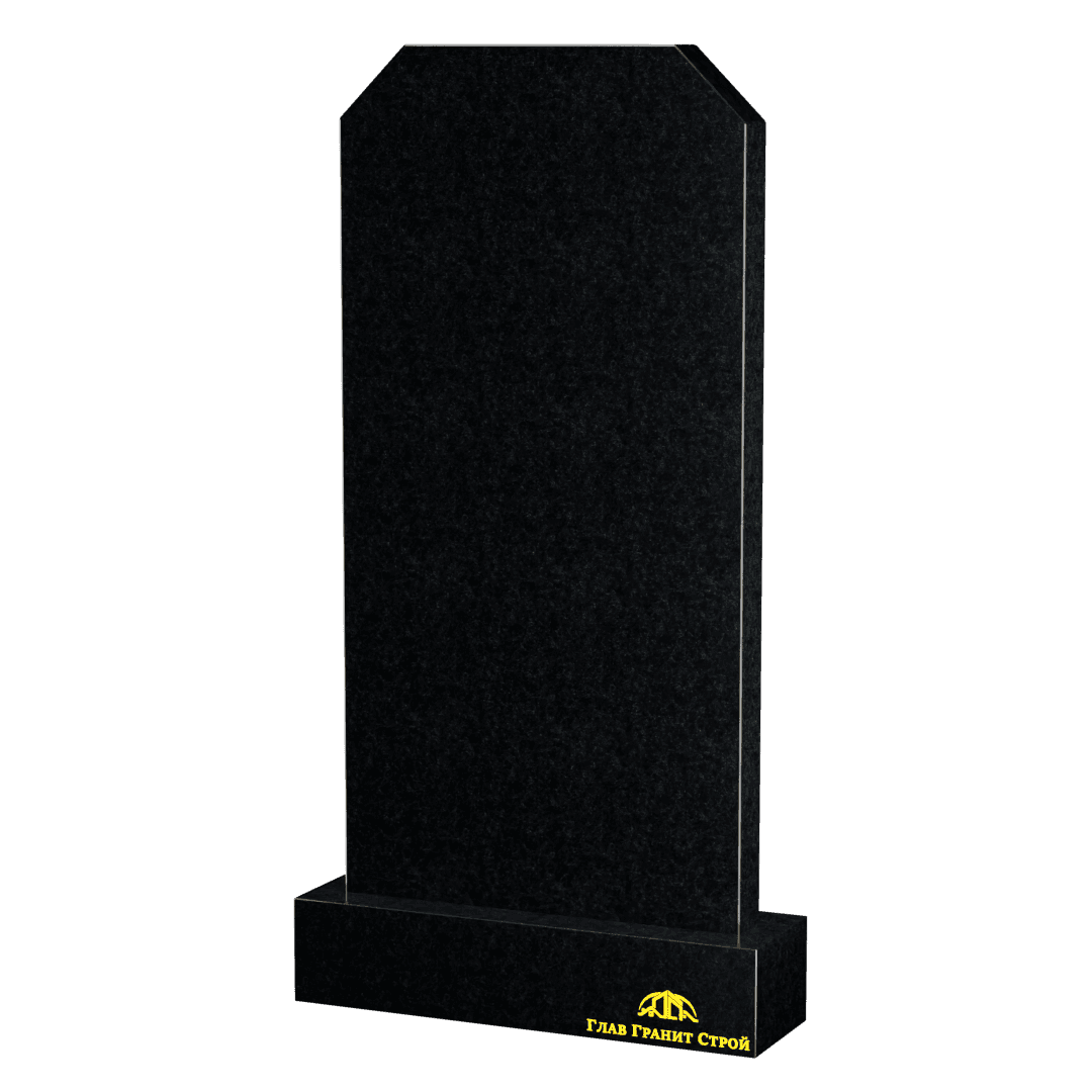 Вертикальный памятник с усеченными углами из букинского габбро-диабаза