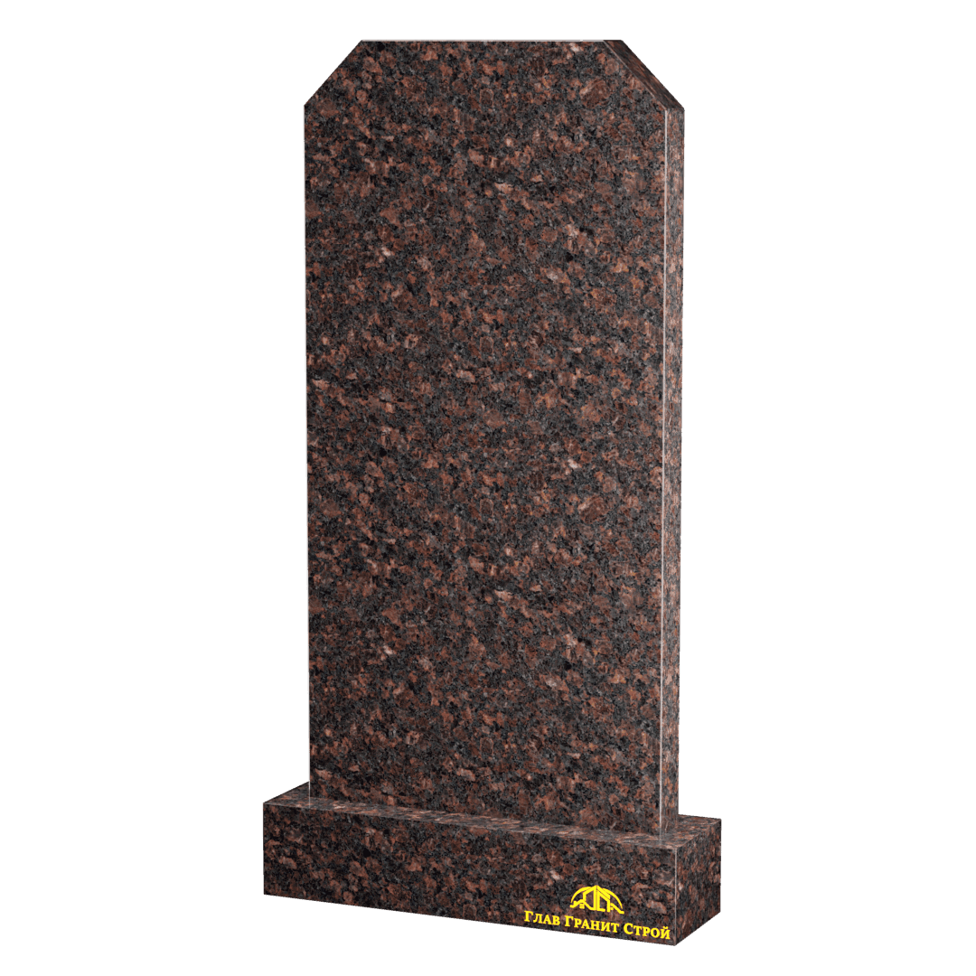 Вертикальный памятник с усеченными углами из дымовского гранита