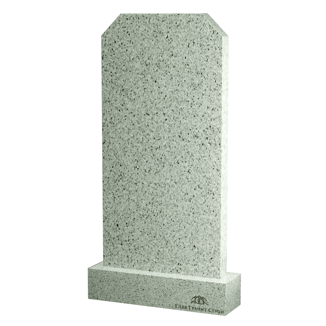 Вертикальный памятник с усеченными углами из мансуровского гранита