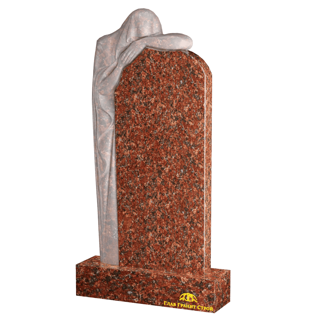 Памятник со Скорбящей из капустинского гранита