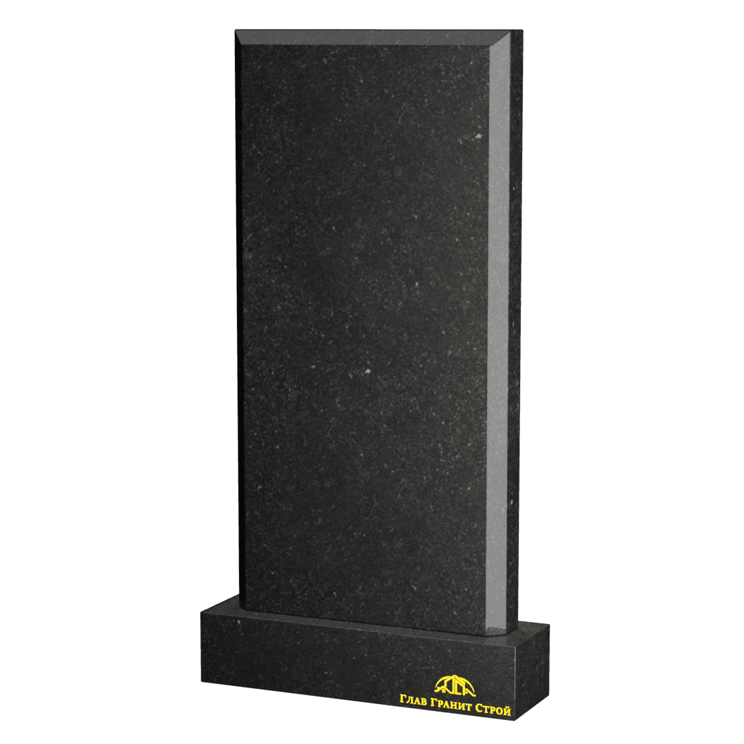 Прямоугольная стела с прямыми широкими фасками из габбро-диабаза