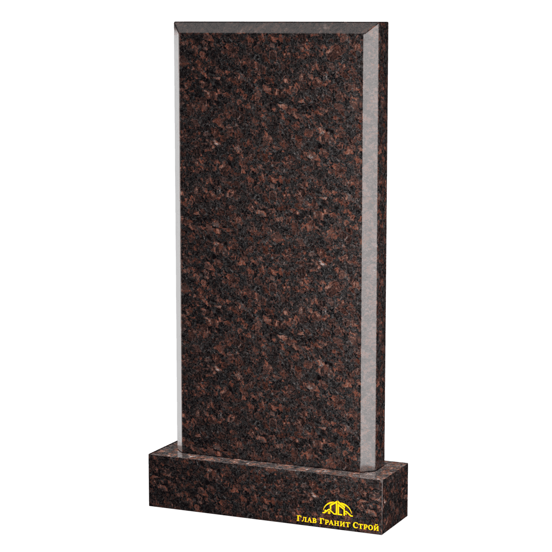 Прямоугольная стела с прямыми широкими фасками из дымовского гранита