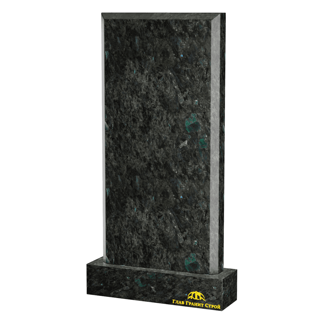 Прямоугольная стела с прямыми широкими фасками из лабрадорита