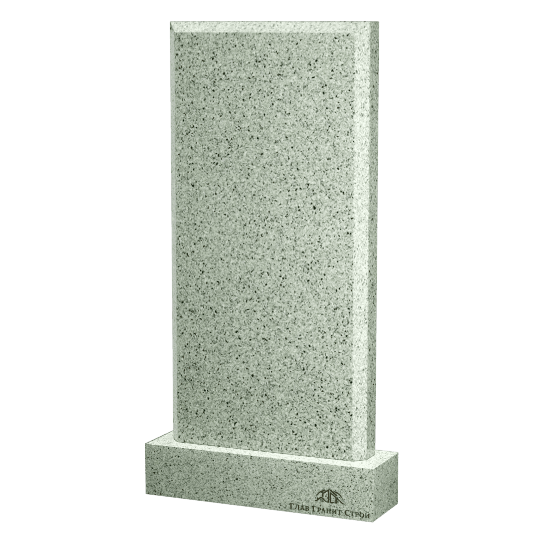 Прямоугольная стела с прямыми широкими фасками из мансуровского гранита