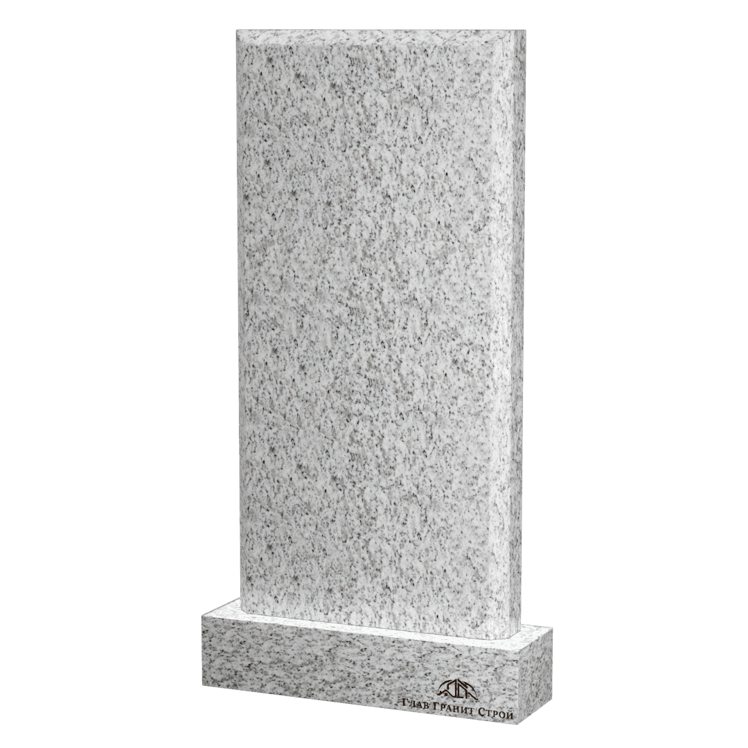 Прямоугольная стела с прямыми широкими фасками из покостовского гранита