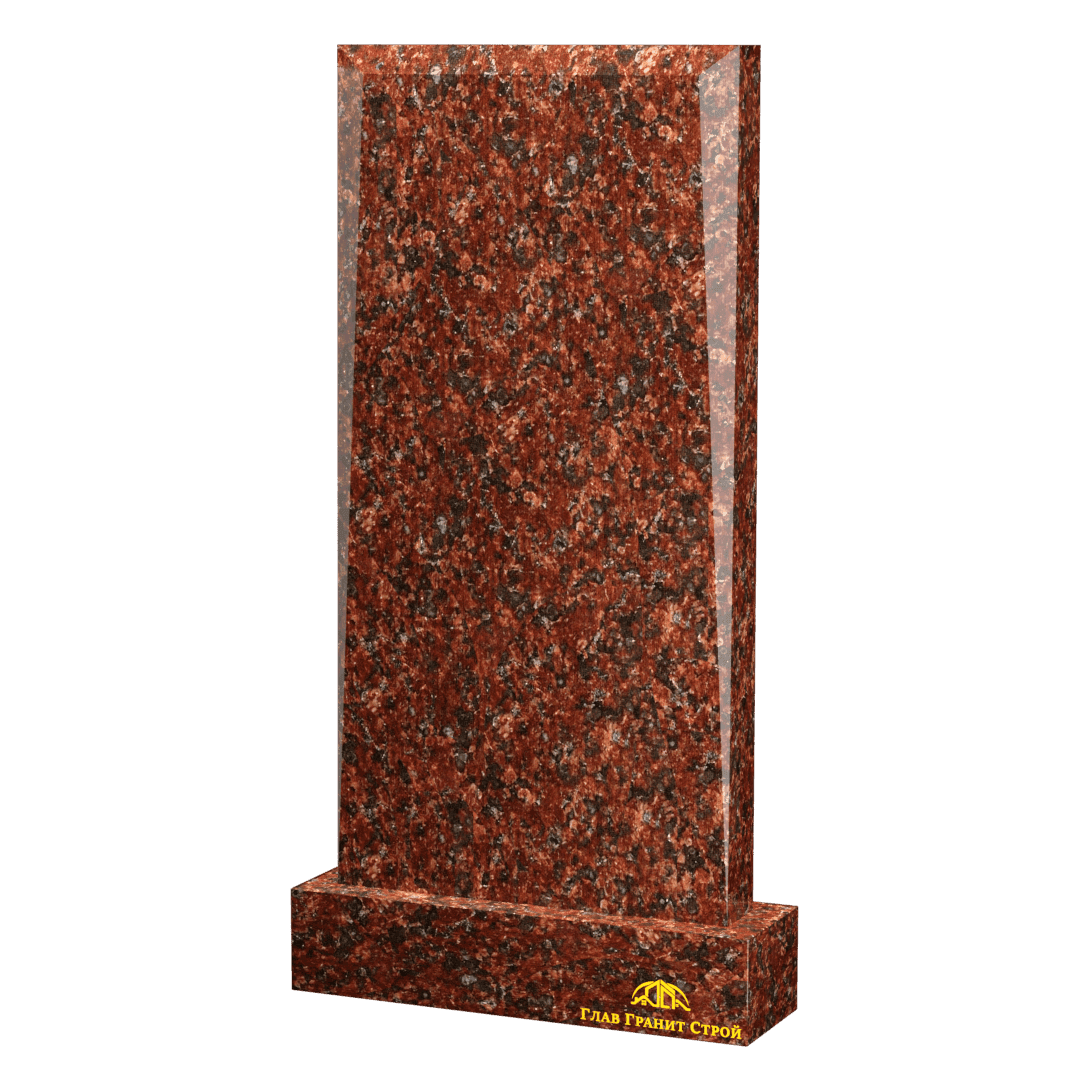 Прямоугольная стела из капустинского гранита с фасками типа "кий"