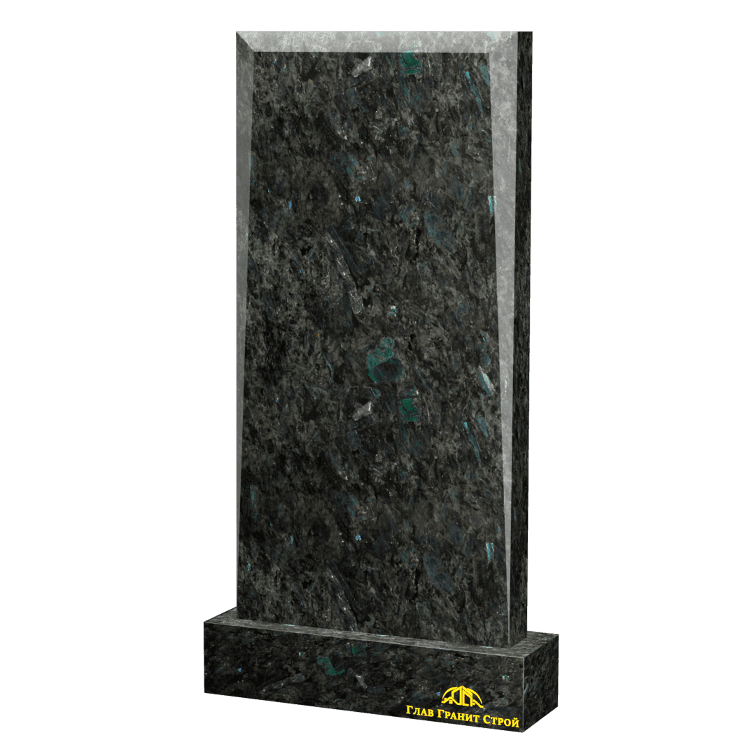 Прямоугольная стела из лабрадорита с фасками типа "кий"