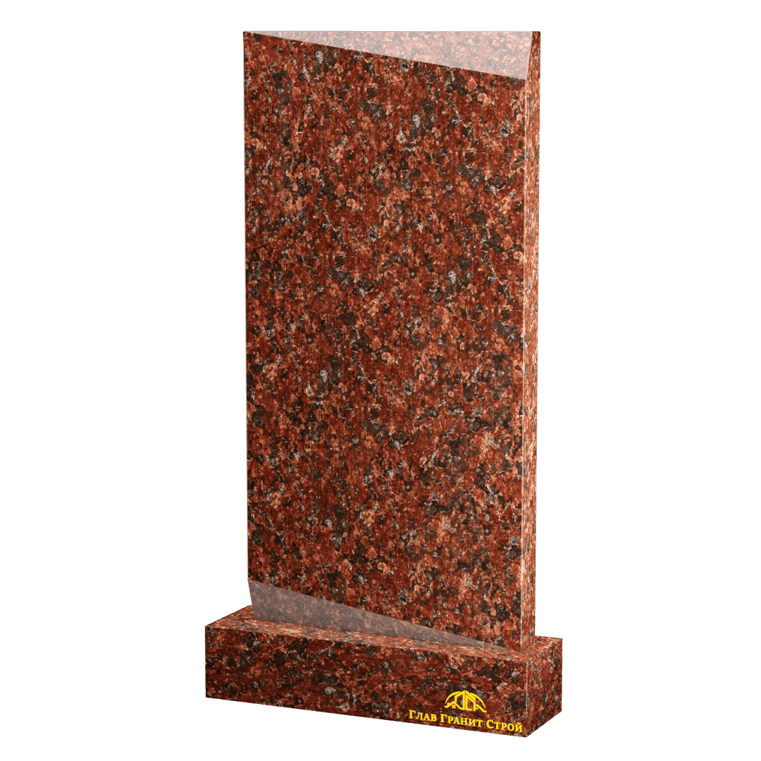 Прямоугольная стела из капустинского гранита с косыми фасками