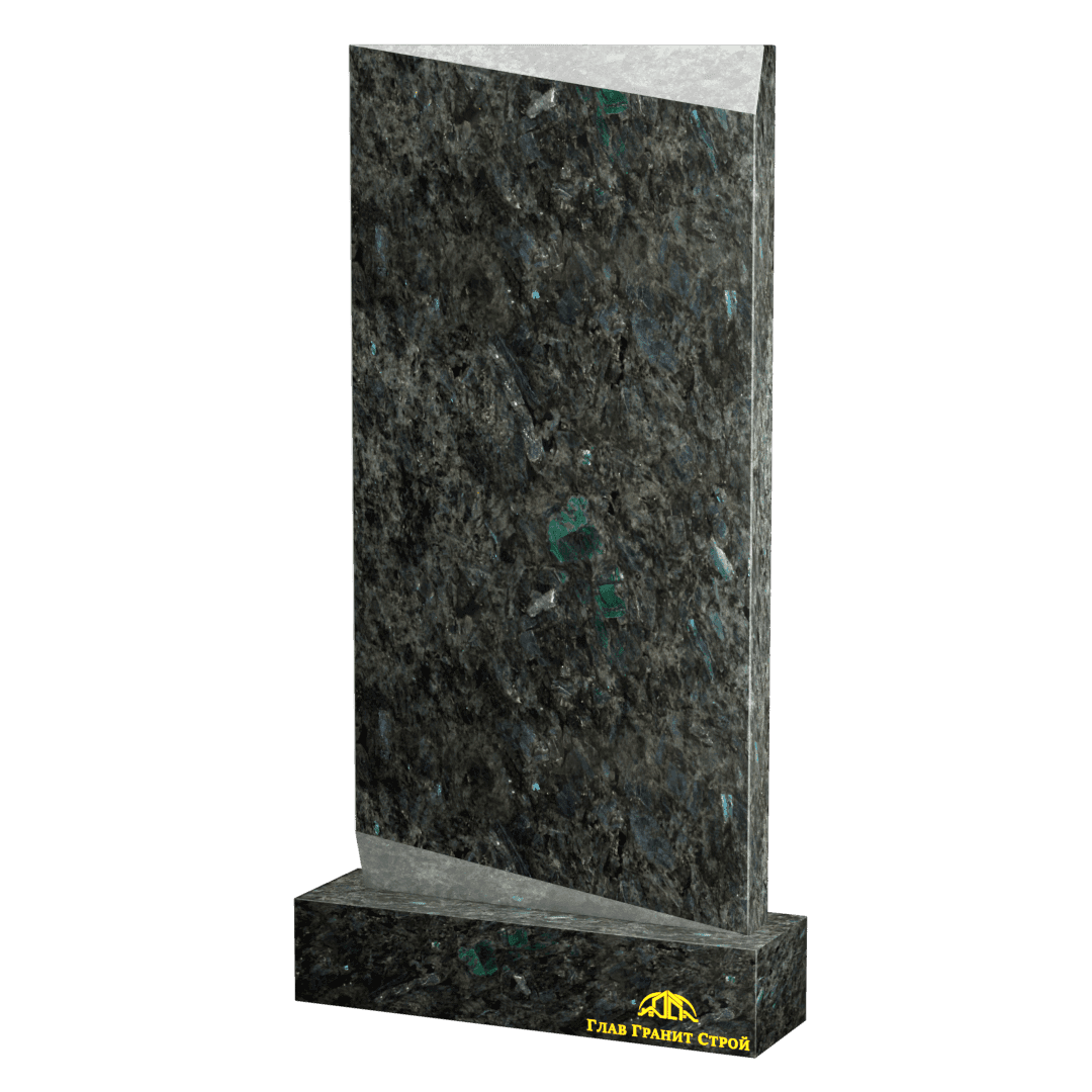 Прямоугольная стела из лабрадорита с косыми фасками