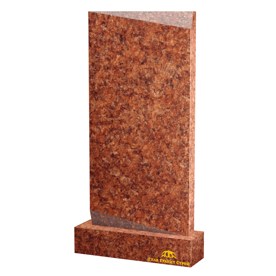 Прямоугольная стела из лезниковского гранита с косыми фасками