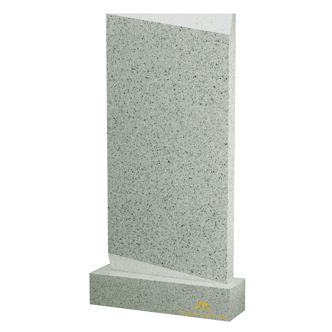 Прямоугольная стела из мансуровского гранита с косыми фасками