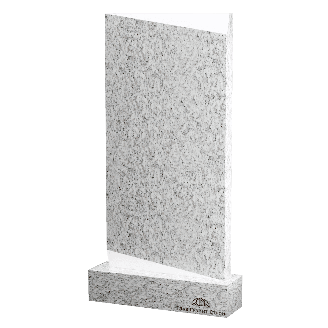 Прямоугольная стела из покостовского гранита с косыми фасками