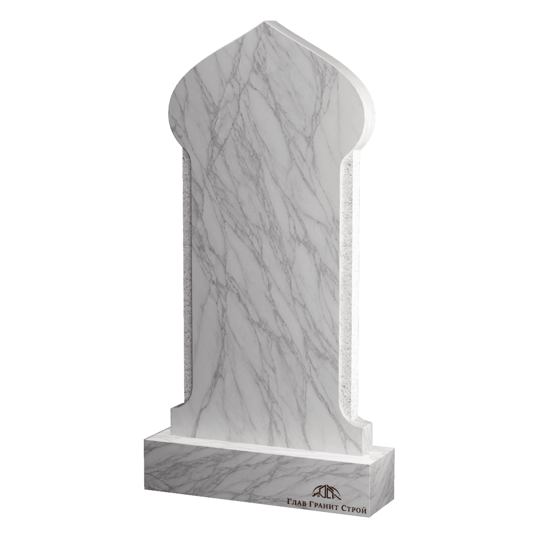 Купол с неполированными гранями из мрамора