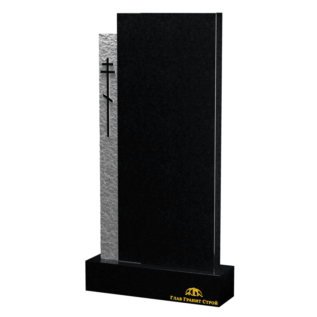 В06-09 Стела из букинского с крестом слева