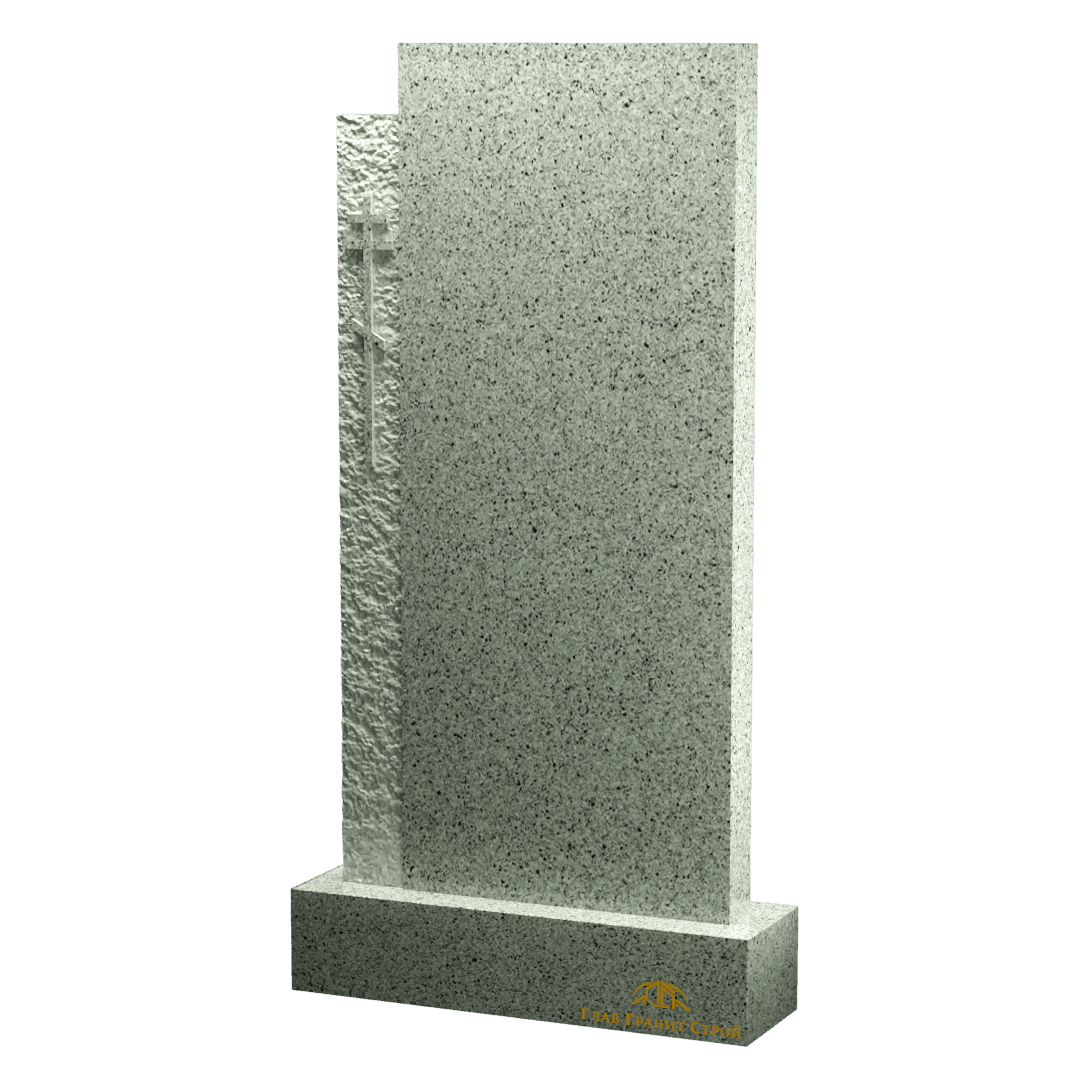 В06-09 Стела из мансуровского с крестом слева