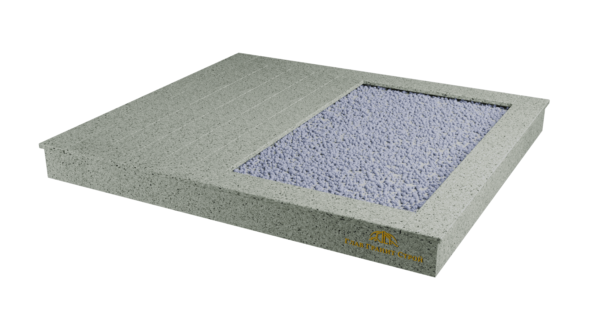 Облицовка по периметру и половины участка — cladding-perimeter-half::Нет::Мансуровский::Гранитные полосы::Мраморная крошка