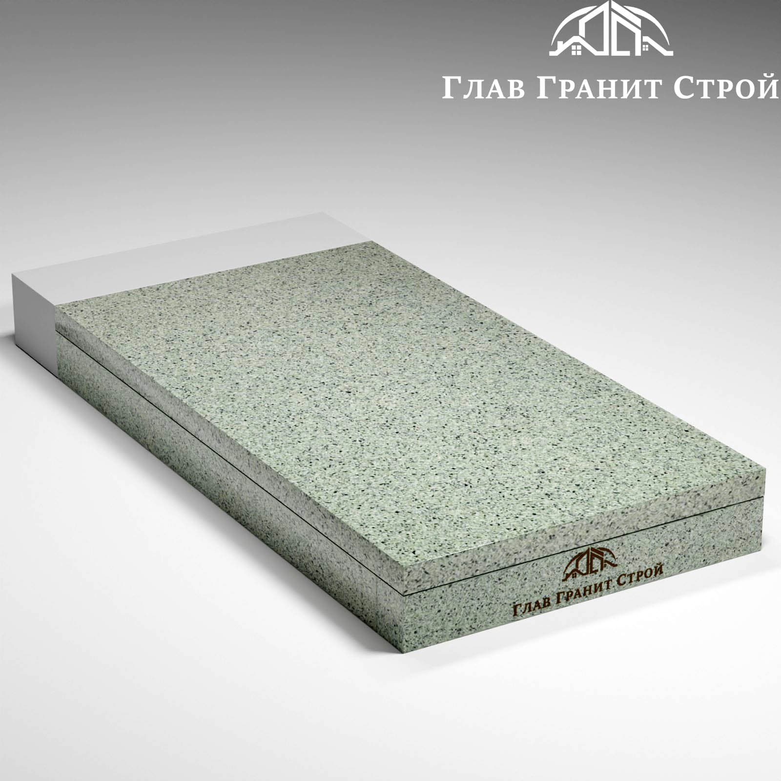 Надгробная плита на цветник, сплошная — Мансуровский гранит