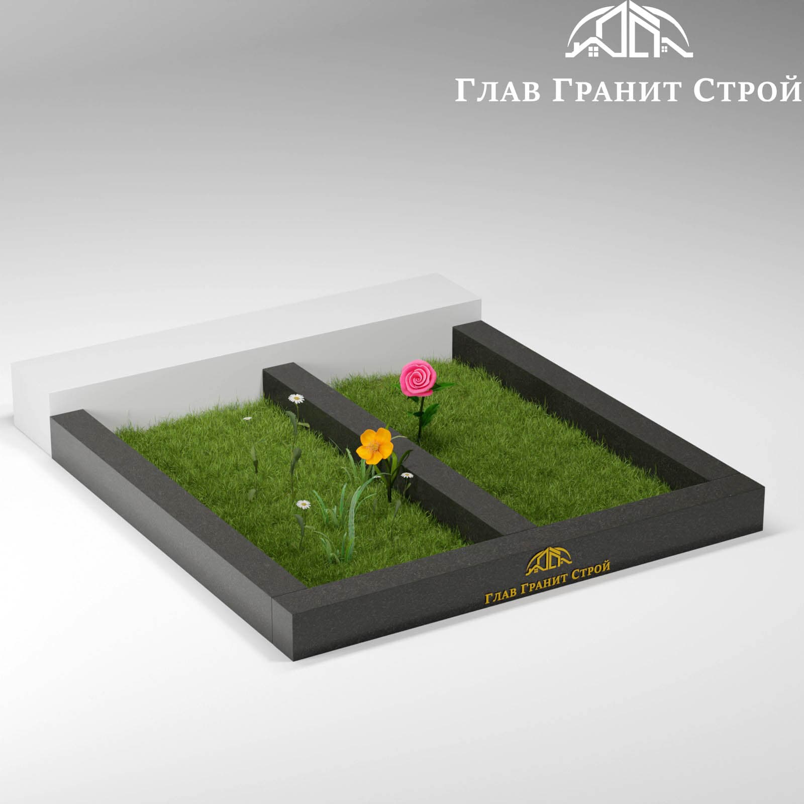 Цветник на две могилы — Габбро-диабаз