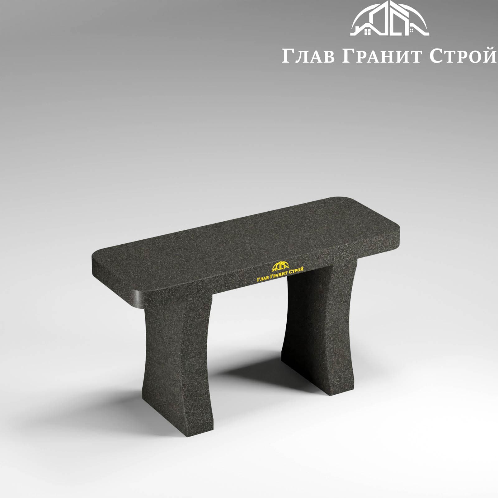 Лавка прямоугольная — Карельский габбро-диабаз
