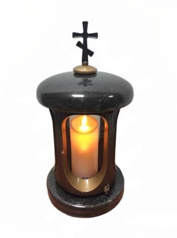 Лампада круглая — Карельский габбро-диабаз