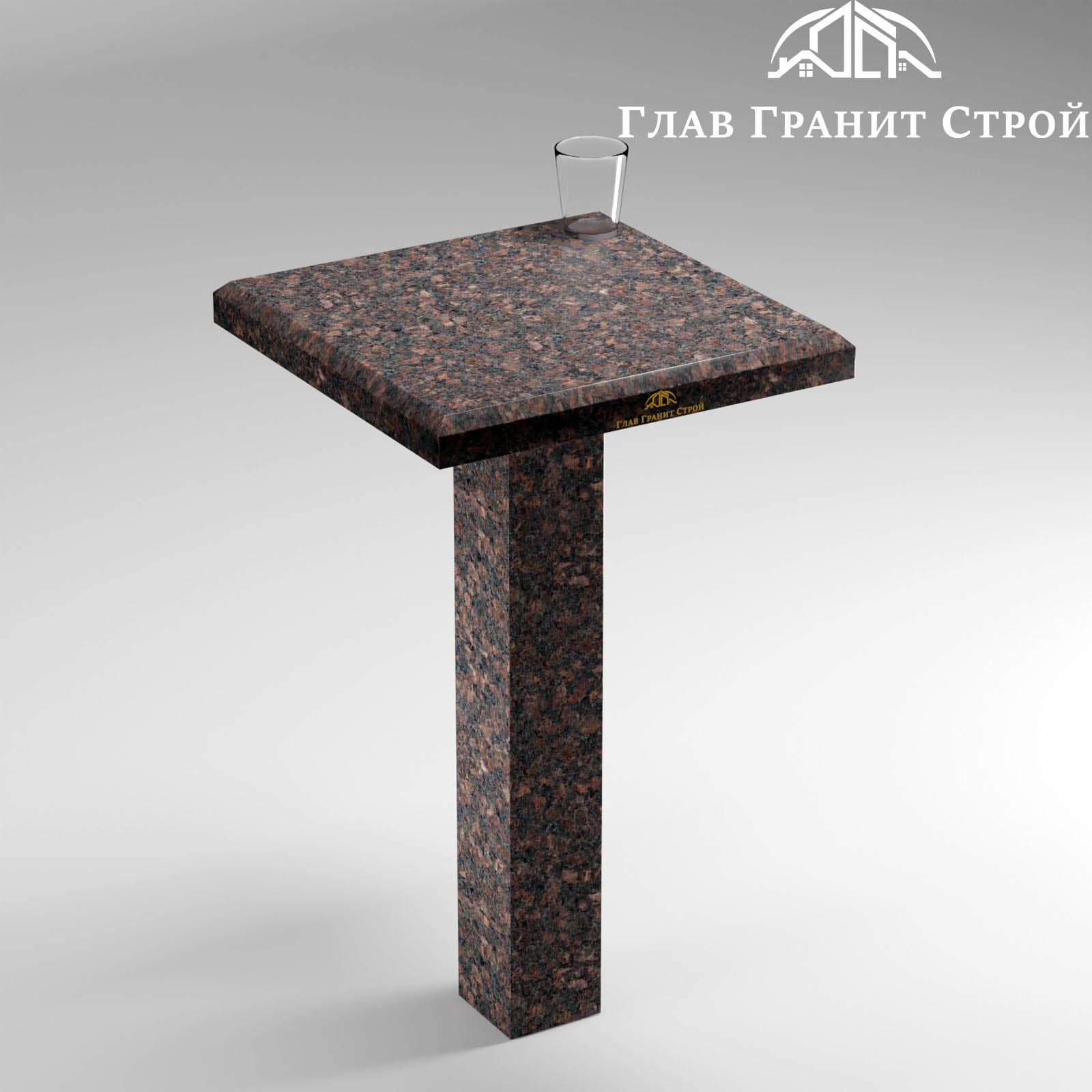 Стол четырехугольный на одной ножке — Дымовский