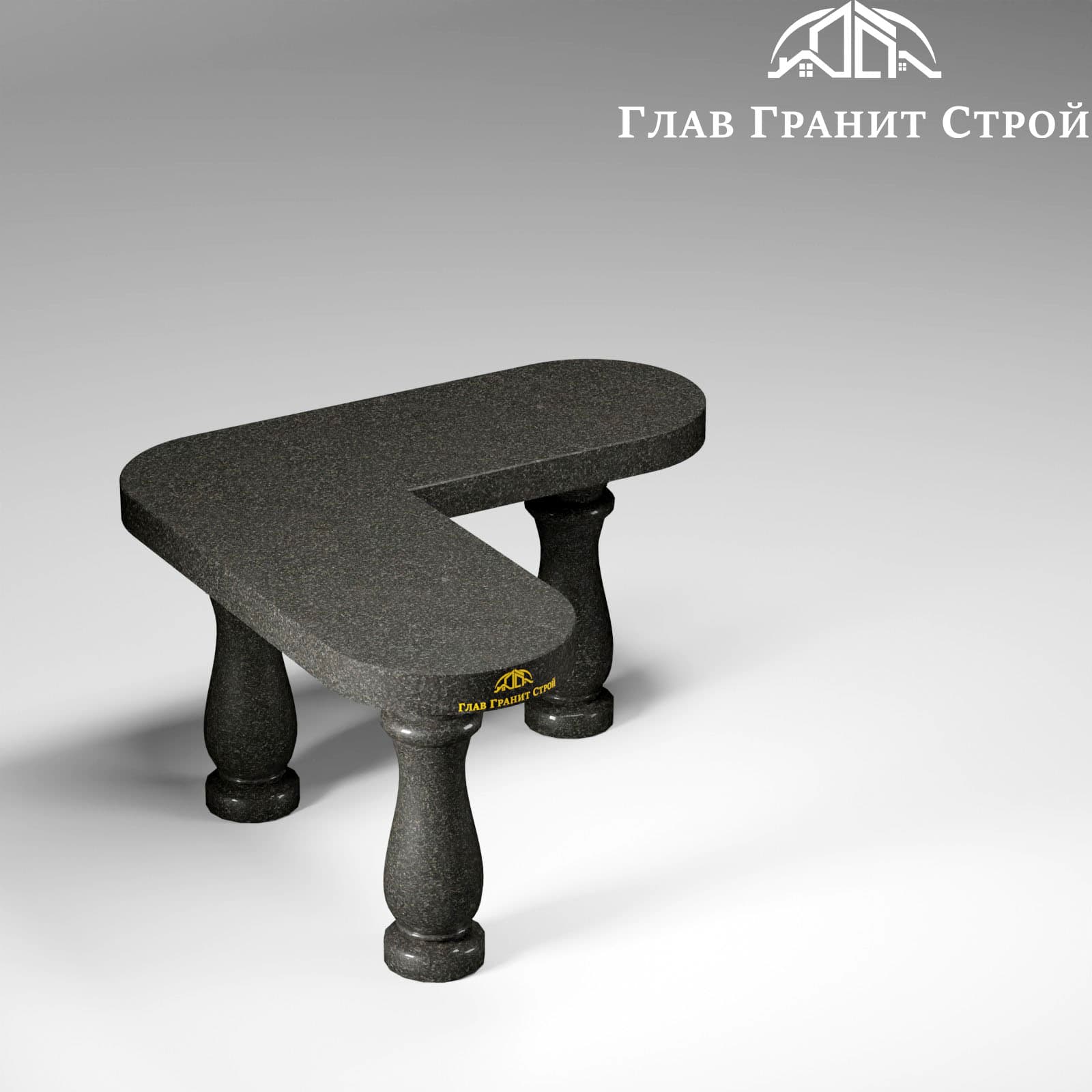 Лавка угловая — Карельский габбро-диабаз